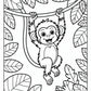 Little Monkey Coloring Page Free PDF Printables