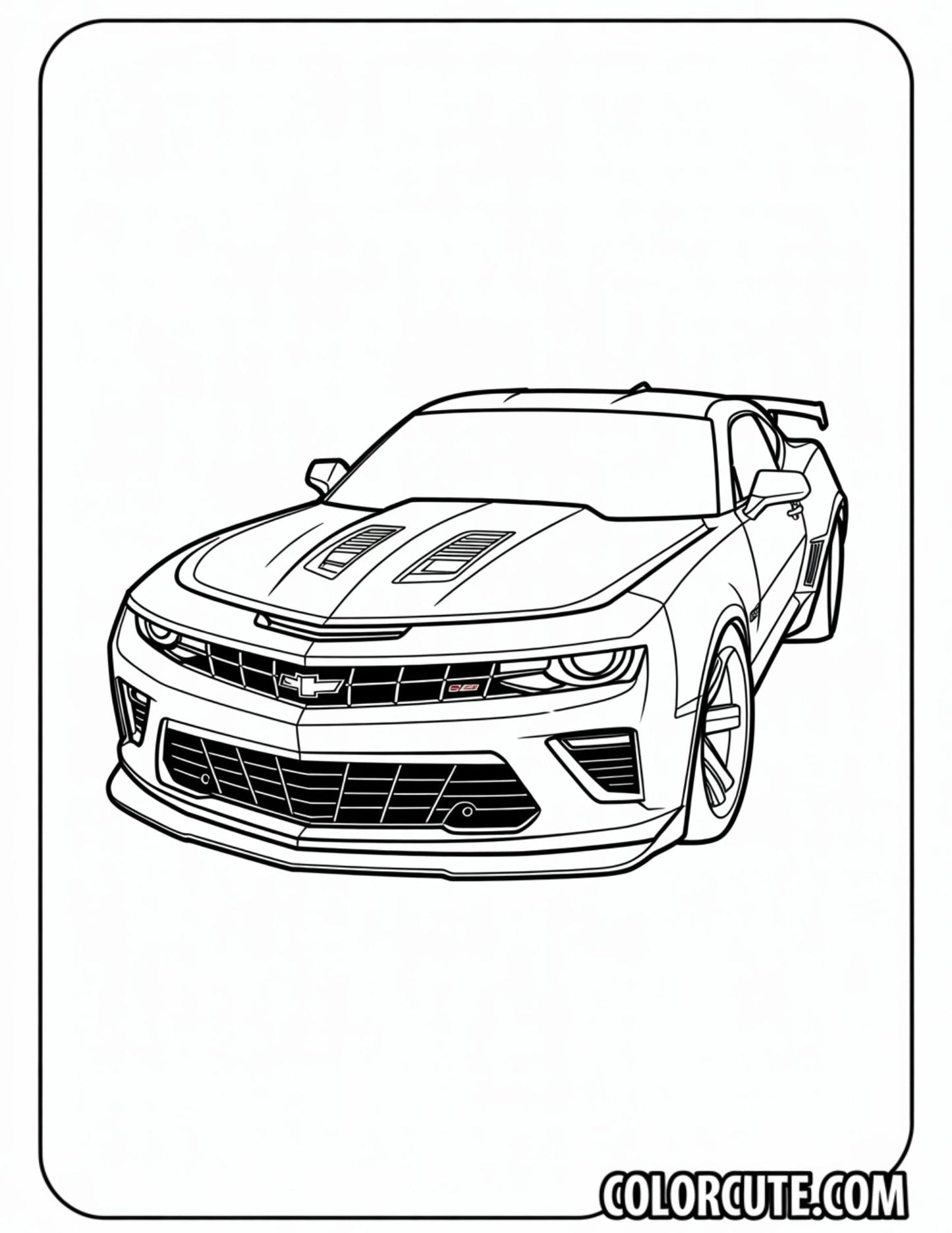 Luxury Car Coloring Page | Free PDF Printables