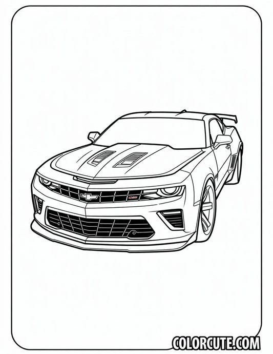 Luxury Car Coloring Page | Free PDF Printables