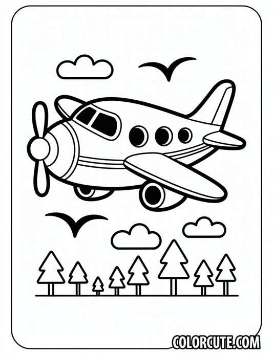 Old Airplane Coloring Pages | Free PDF Printables