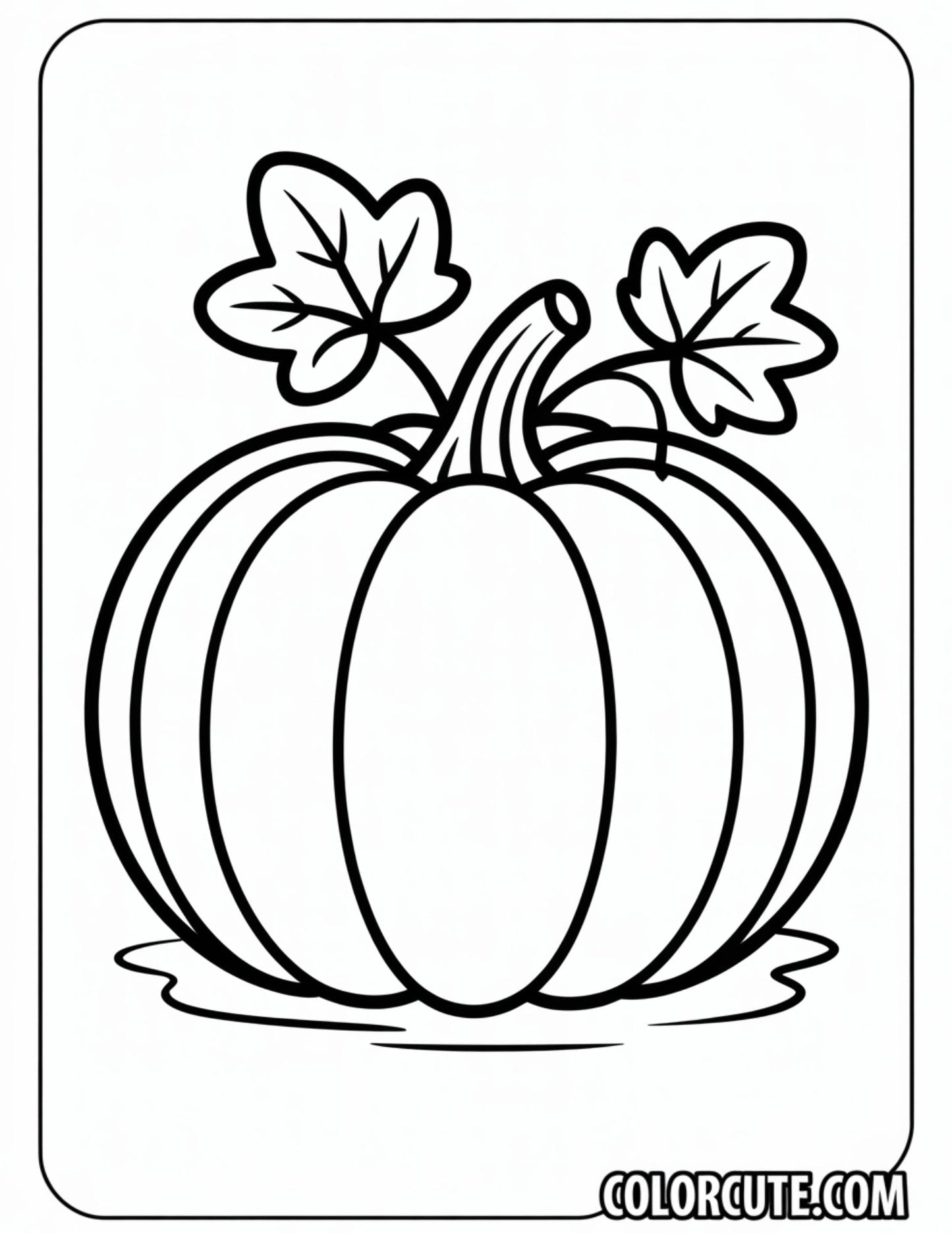 Realistic Pumpkin Coloring Page | Free PDF Printables
