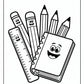 School Supplies Back to School Coloring Pages | Free PDF Printables