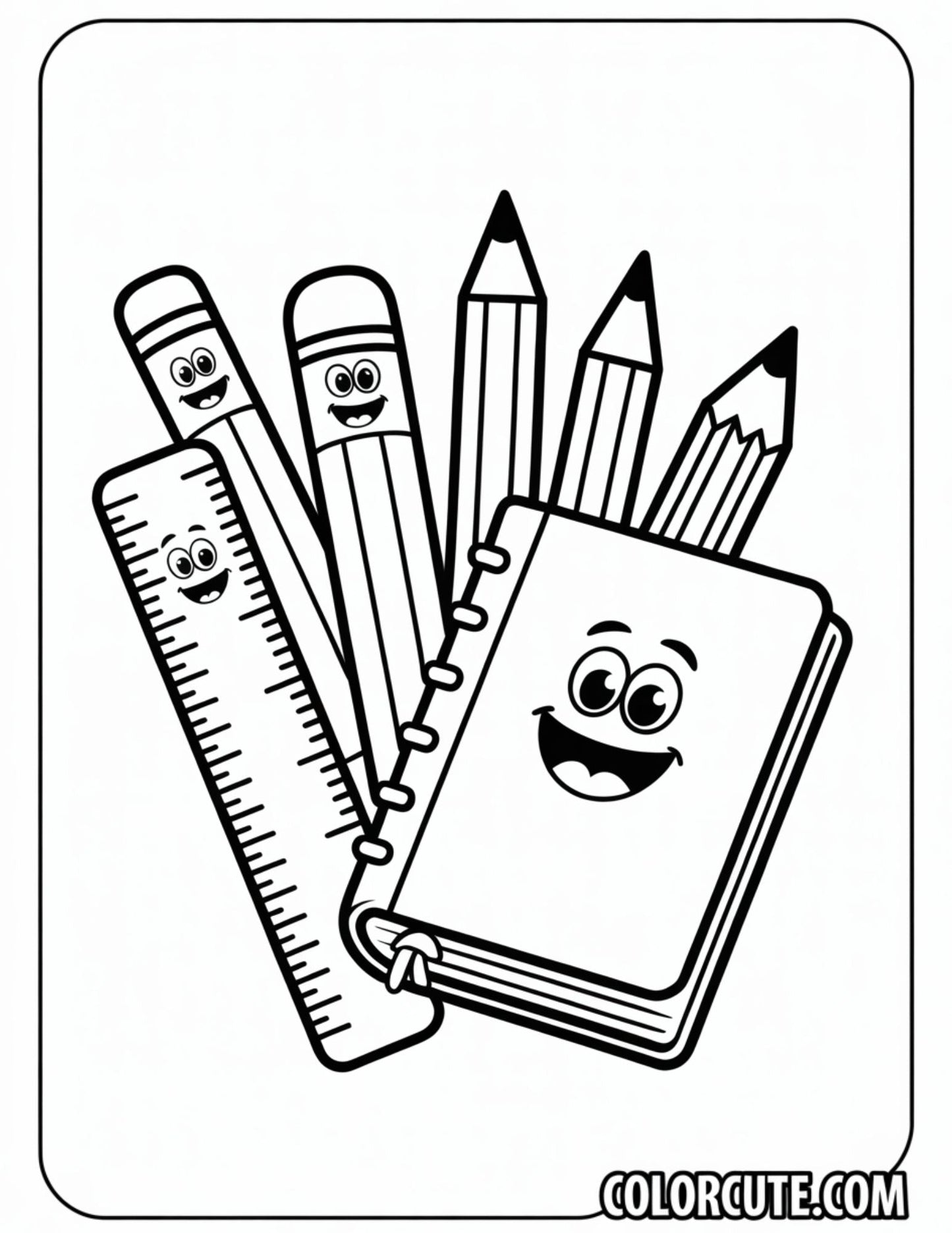 School Supplies Back to School Coloring Pages | Free PDF Printables