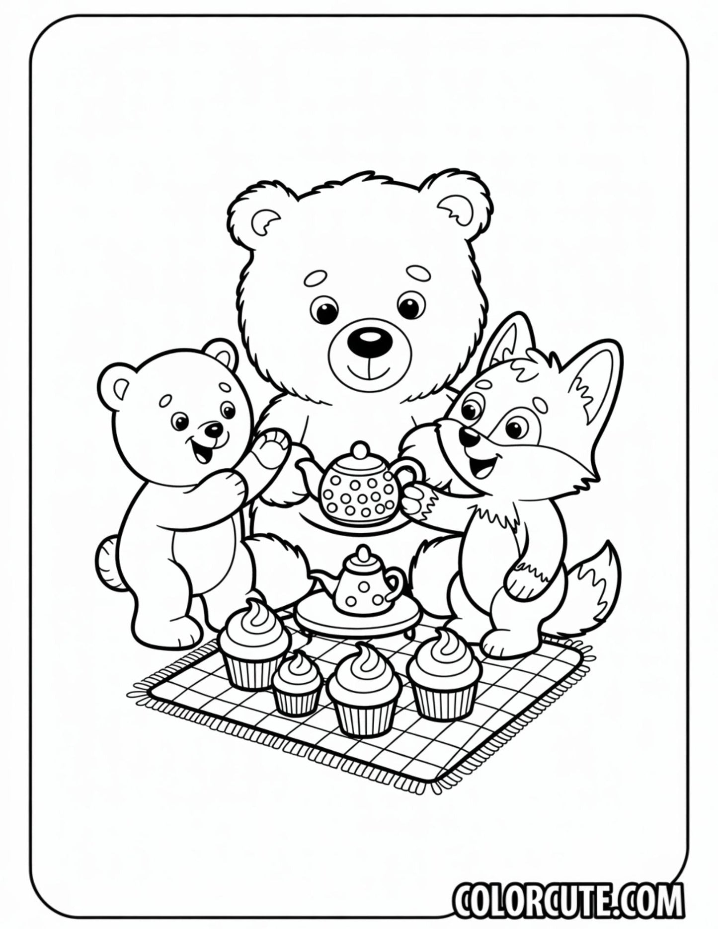 Simple Cozy Friends Coloring Pages | Free PDF Printables