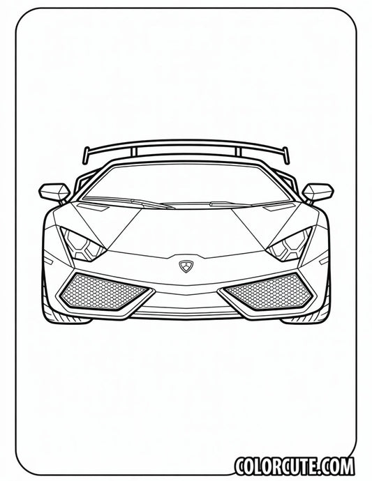 Super Simple Lamborghini Coloring Pages - Free PDF Printables