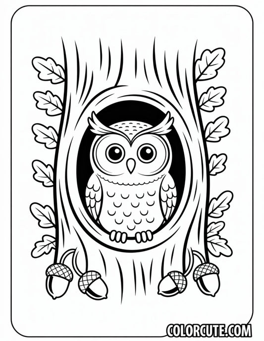 Tree Owl Coloring Pages | Free PDF Printables