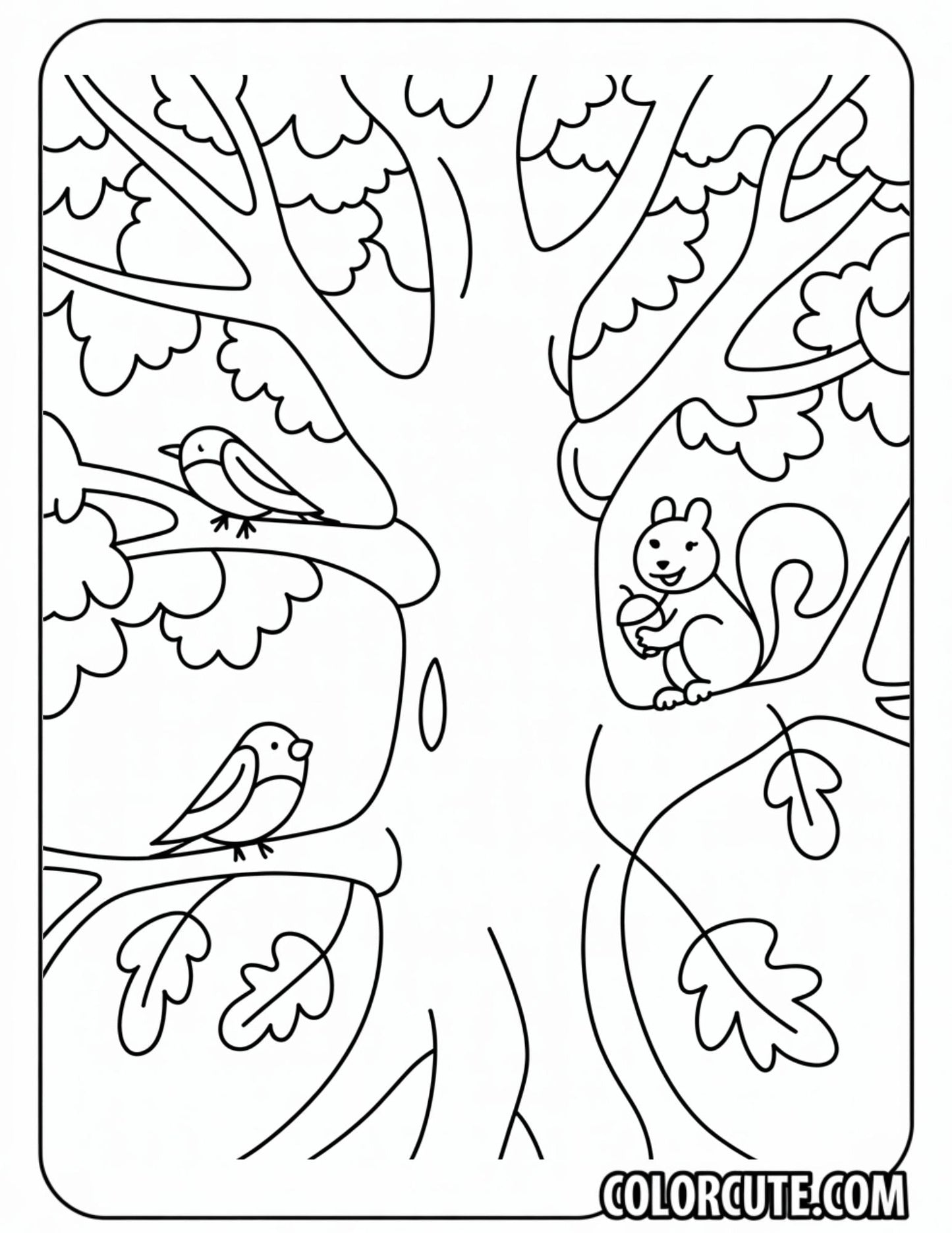Tree Preschool Coloring Pages | Free PDF Printables
