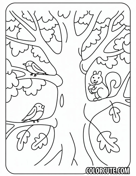 Tree Preschool Coloring Pages | Free PDF Printables