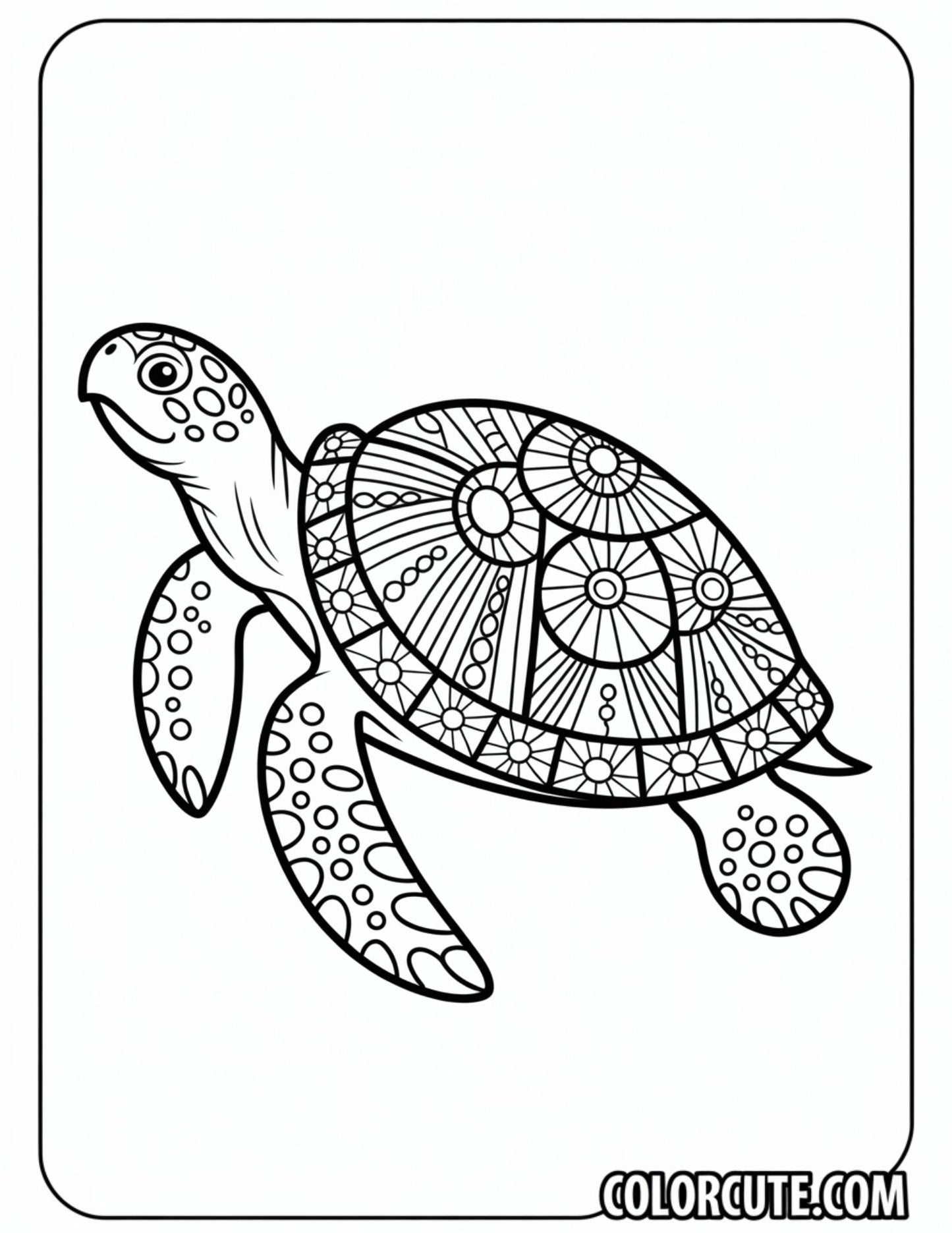 Turtle Mandala Coloring Pages | Free PDF Printables