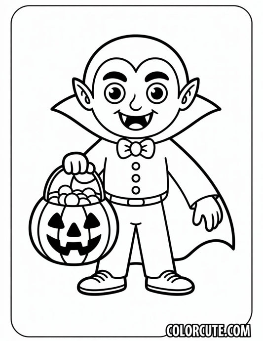 Vampire Halloween Coloring Pages | Free PDF Printables
