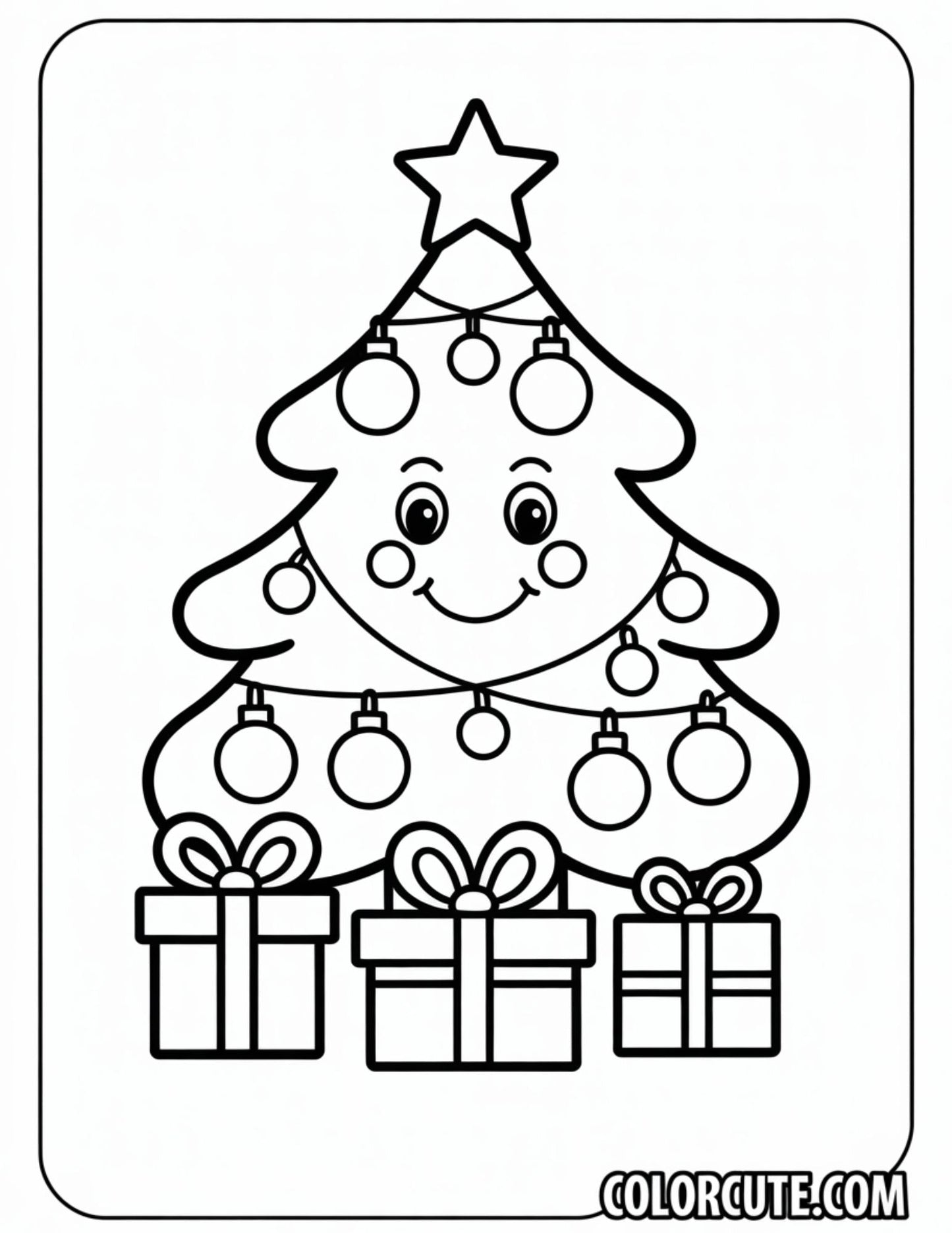 Wonderful Christmas Kawaii Coloring Pages | Free PDF Printables