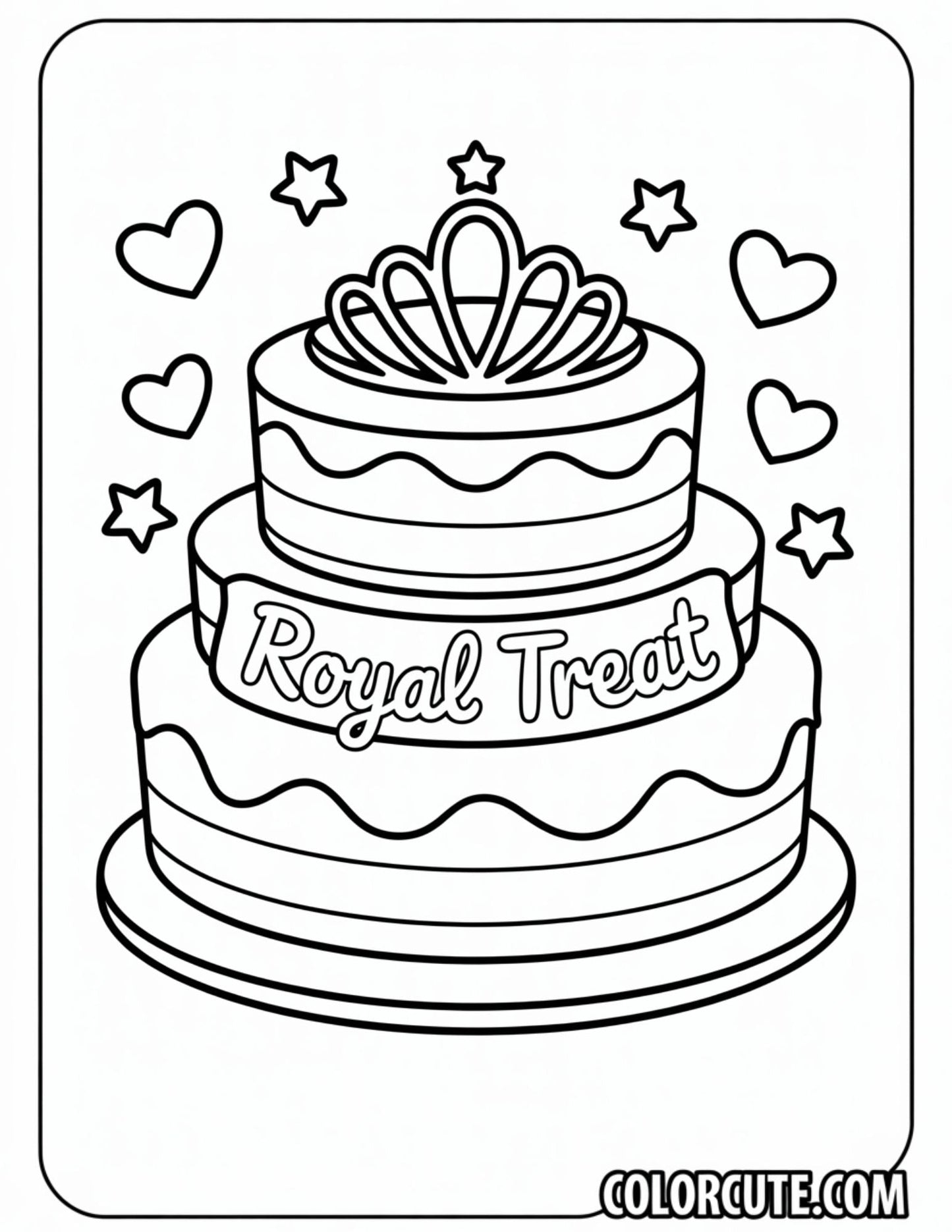 Cake Princess Coloring Pages | Free PDF Printables