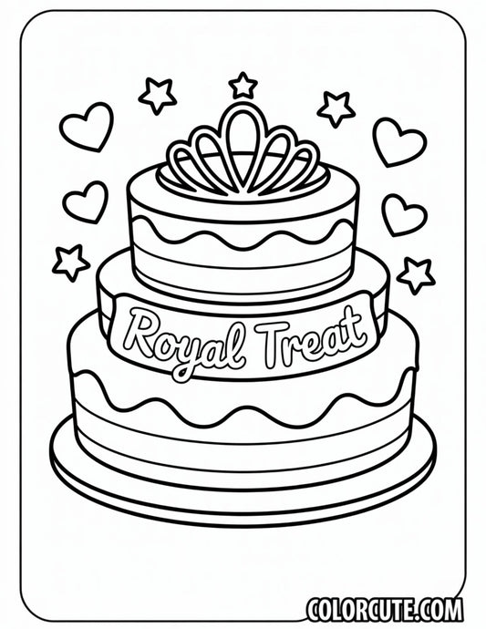 Cake Princess Coloring Pages | Free PDF Printables