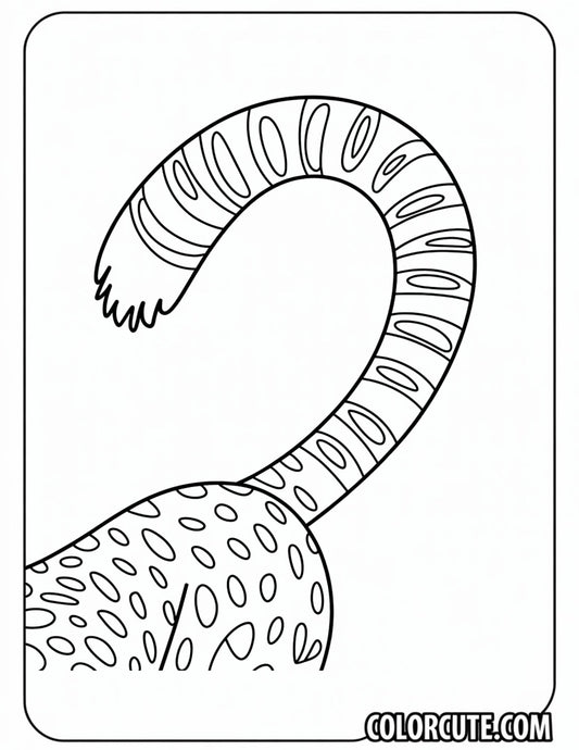Cheetah Tail Coloring Pages | Free PDF Printables