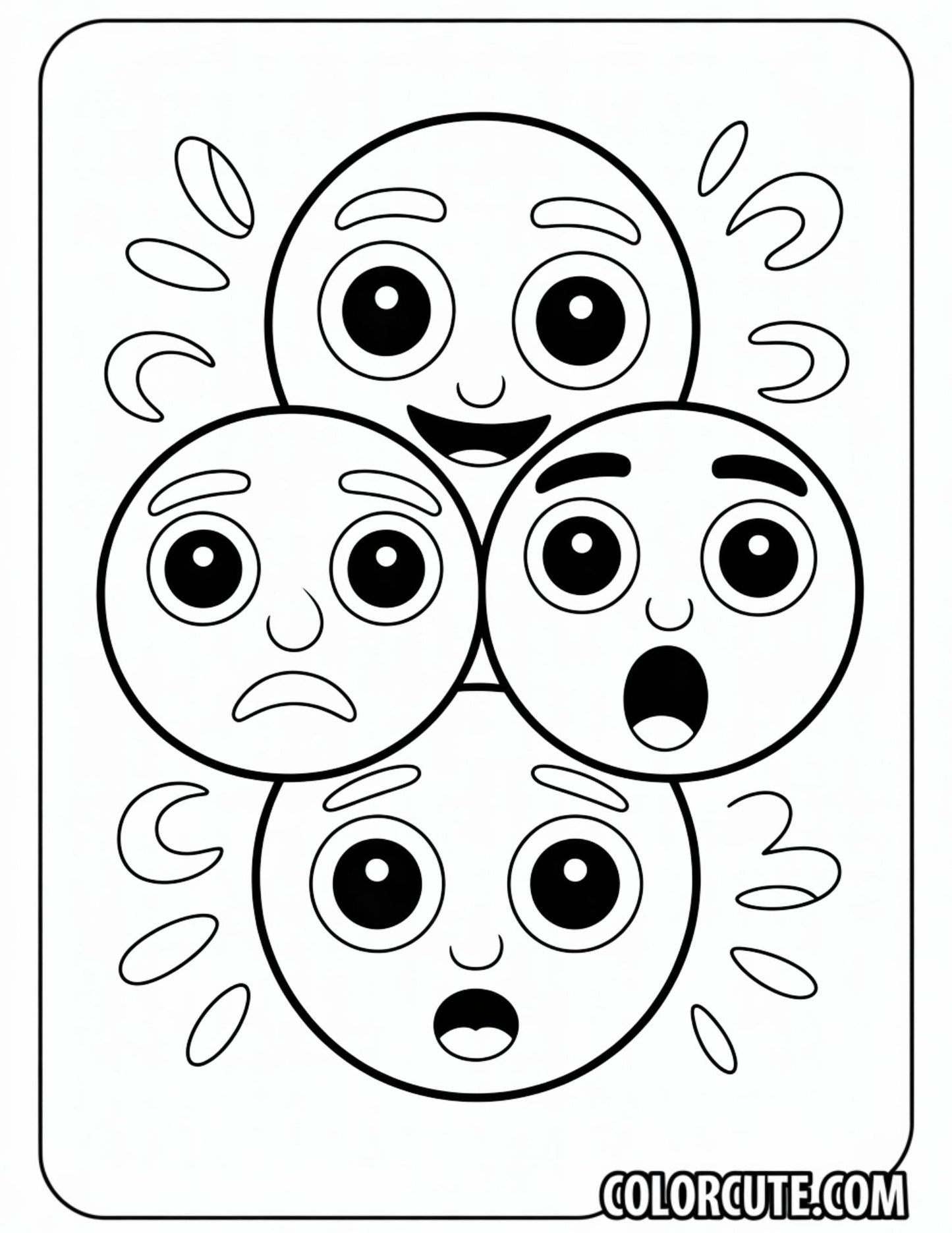 Feelings Preschool Coloring Page | Free PDF Printables