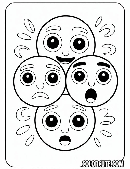 Feelings Preschool Coloring Page | Free PDF Printables