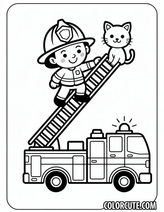Fun Fire Truck Coloring Pages | Free PDF Printables