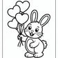 Fun Cute Valentine Bunny Coloring Pages | Free PDF Printables