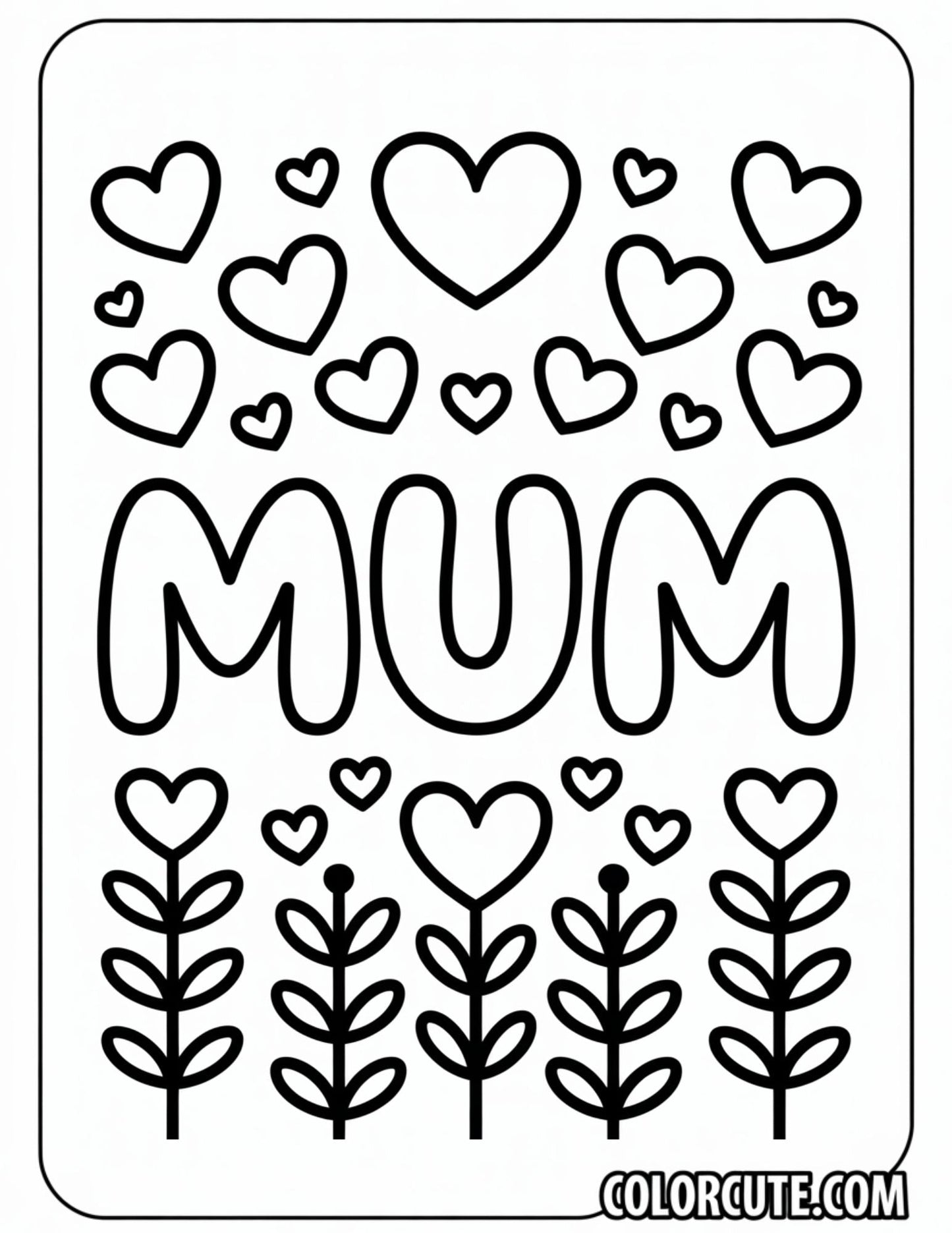 Mum Coloring Pages Free PDF Printables
