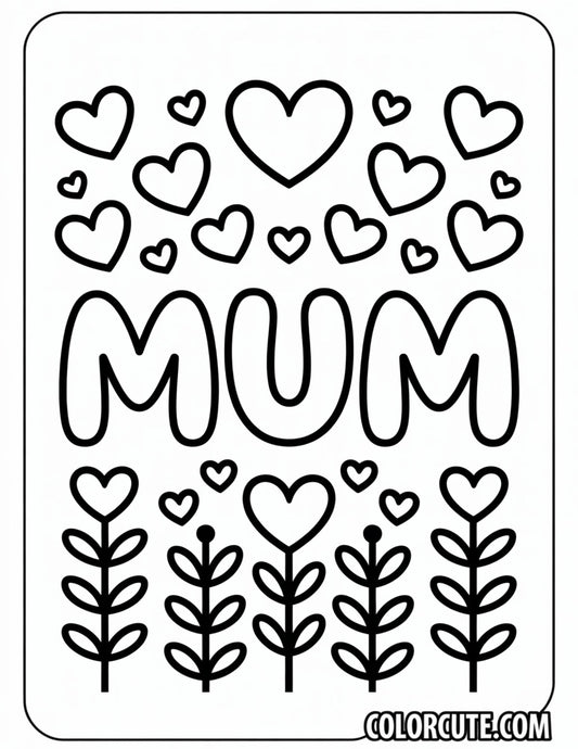 Mum Coloring Pages Free PDF Printables