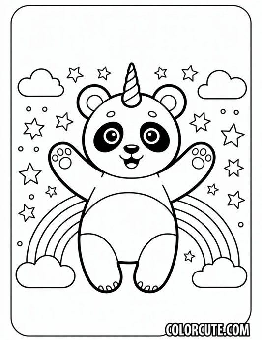 Panda Unicorn Coloring Pages | Free PDF Printables