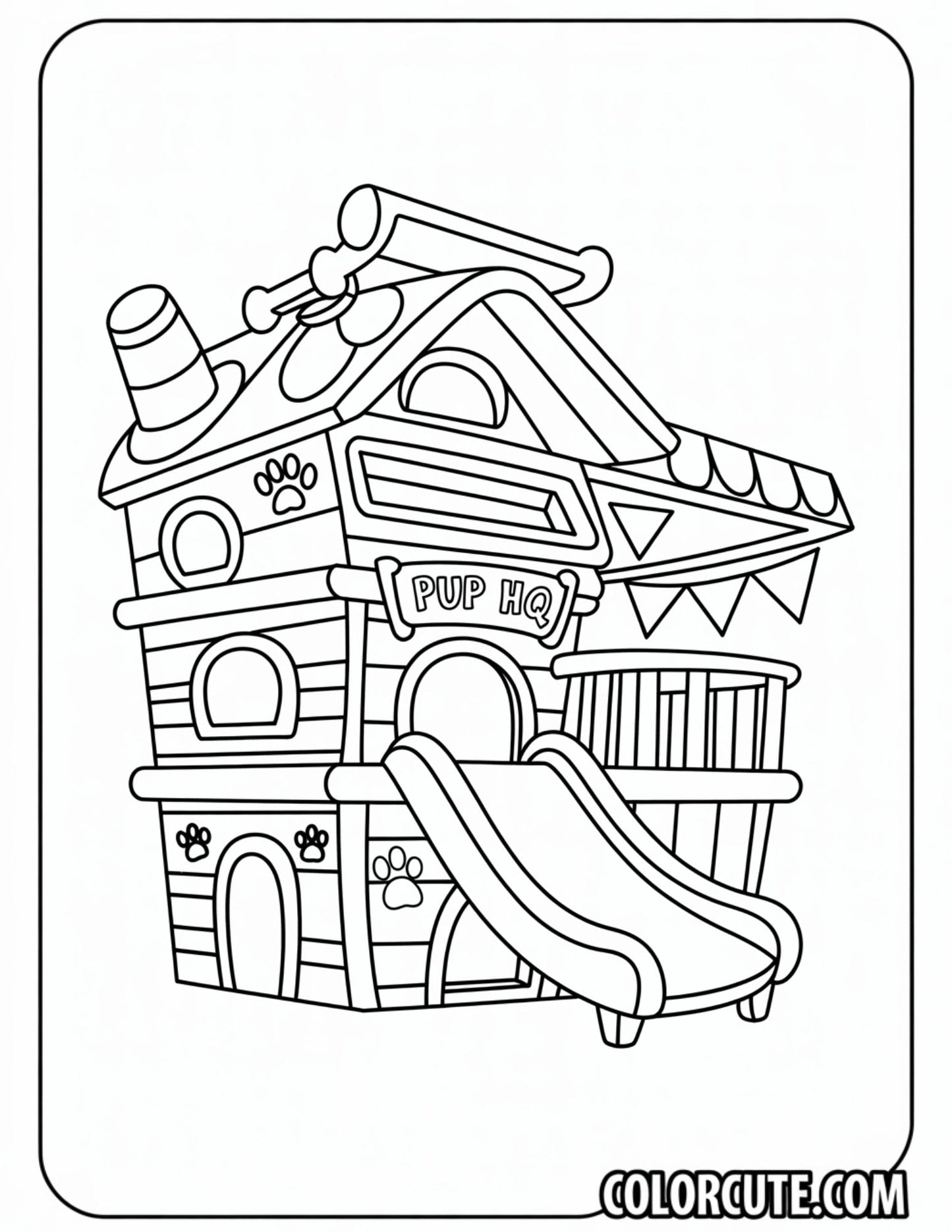 Paw Patrol House Coloring Pages | Free PDF Printables