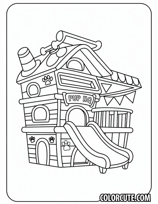 Paw Patrol House Coloring Pages | Free PDF Printables