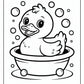Rubber Duck Coloring Page | Free PDF Printables