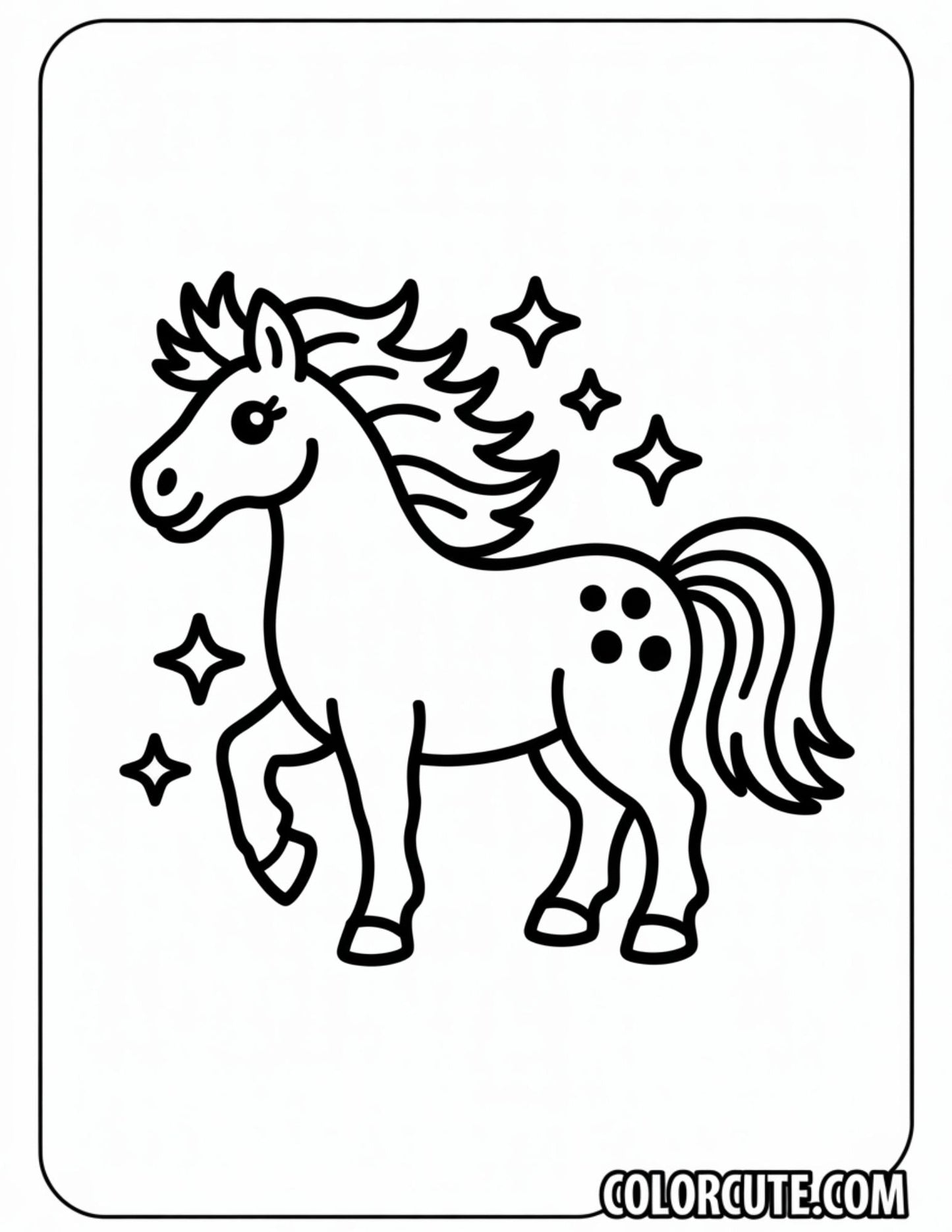 Stallion Horse Coloring Pages | Free PDF Printables