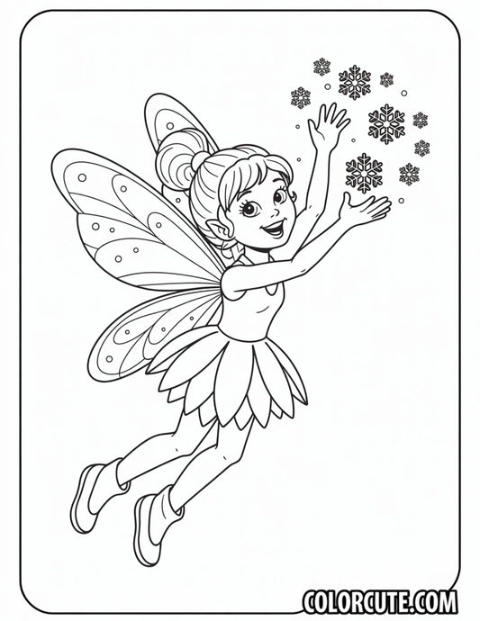 Winter Fairy Coloring Pages | Free PDF Printables
