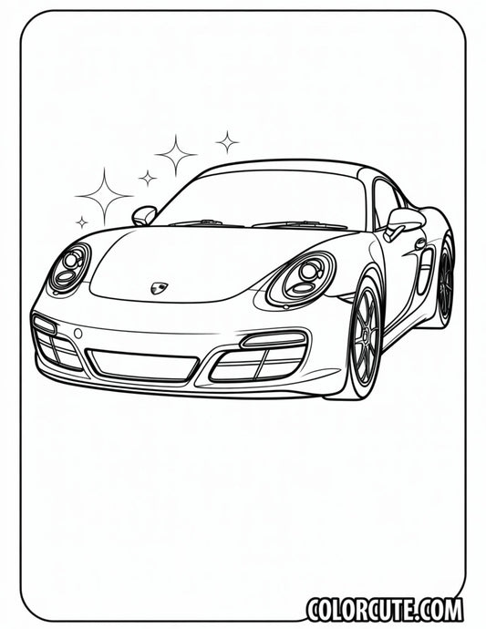Cayman Porsche Coloring Pages | Free PDF Printables
