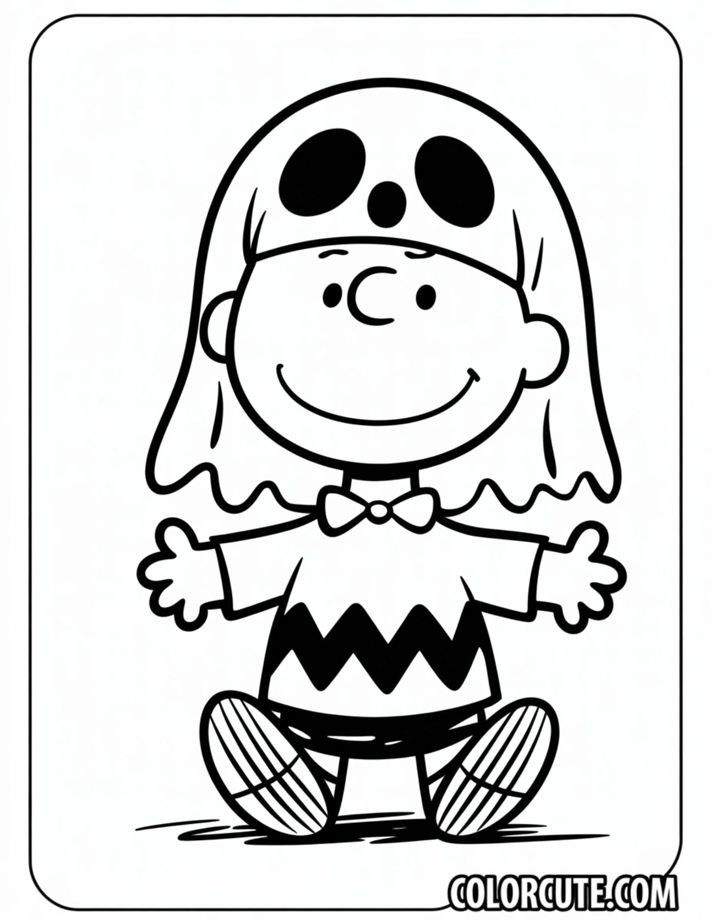 Charlie Brown Halloween Coloring Page | Free PDF Printables