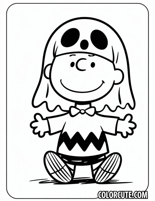 Charlie Brown Halloween Coloring Page | Free PDF Printables