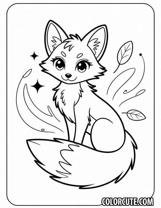 Chibi Fox Coloring Pages | Free PDF Printables