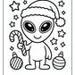 Christmas Alien Coloring Pages Free PDF Printables