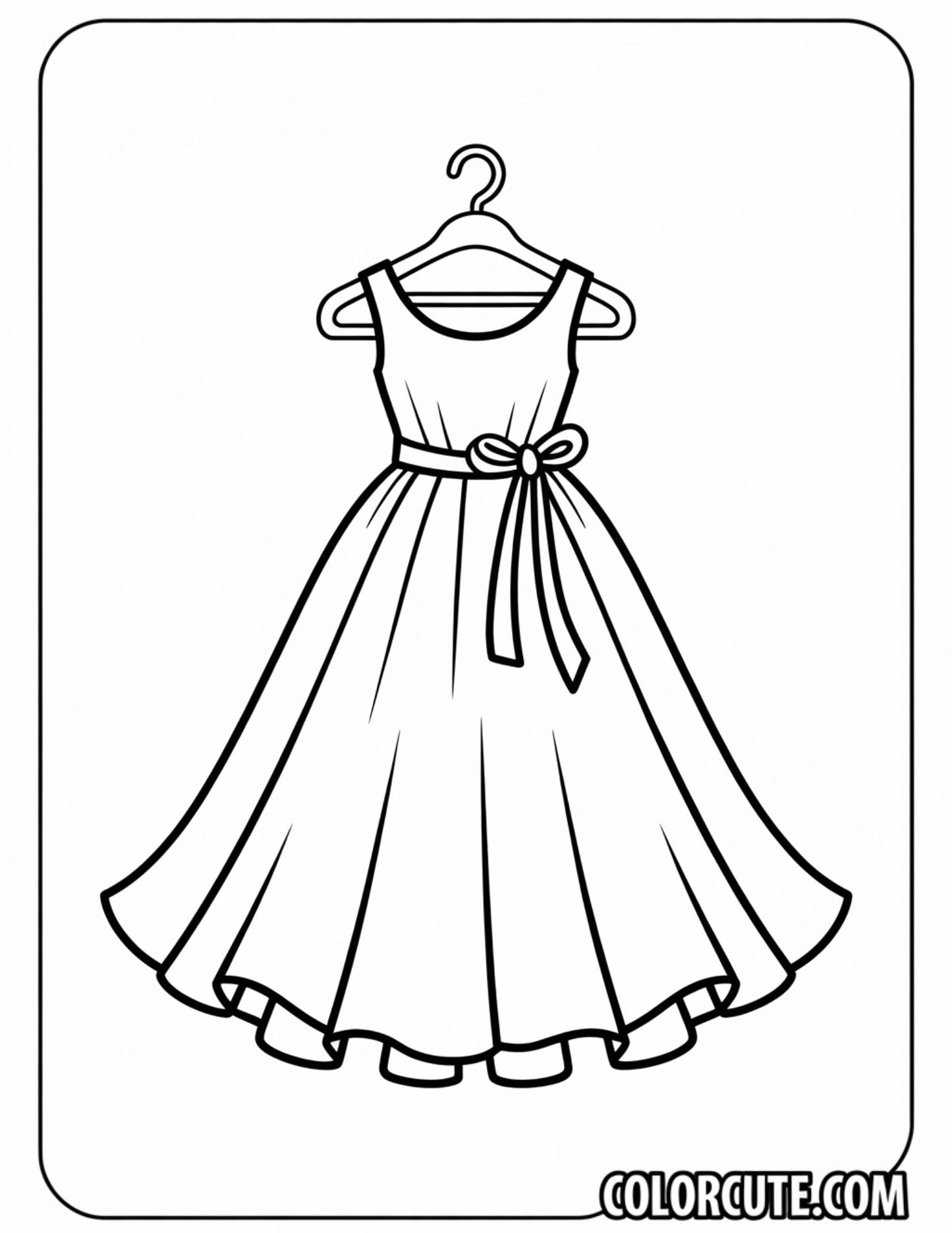 Christmas Dress Coloring Pages | Free PDF Printables