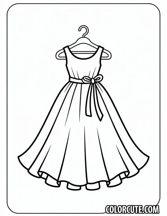 Christmas Dress Coloring Pages | Free PDF Printables