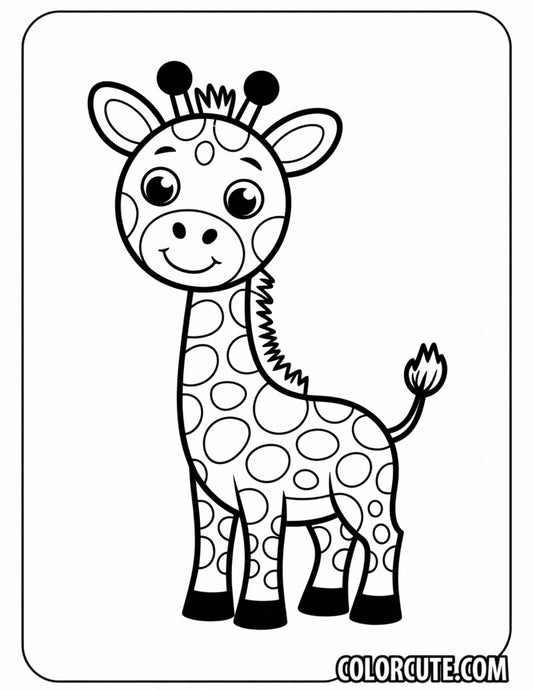 Easy Giraffe Coloring Pages | Free PDF Printables