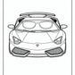 Easy Lamborghini Coloring Pages - Free PDF Printables