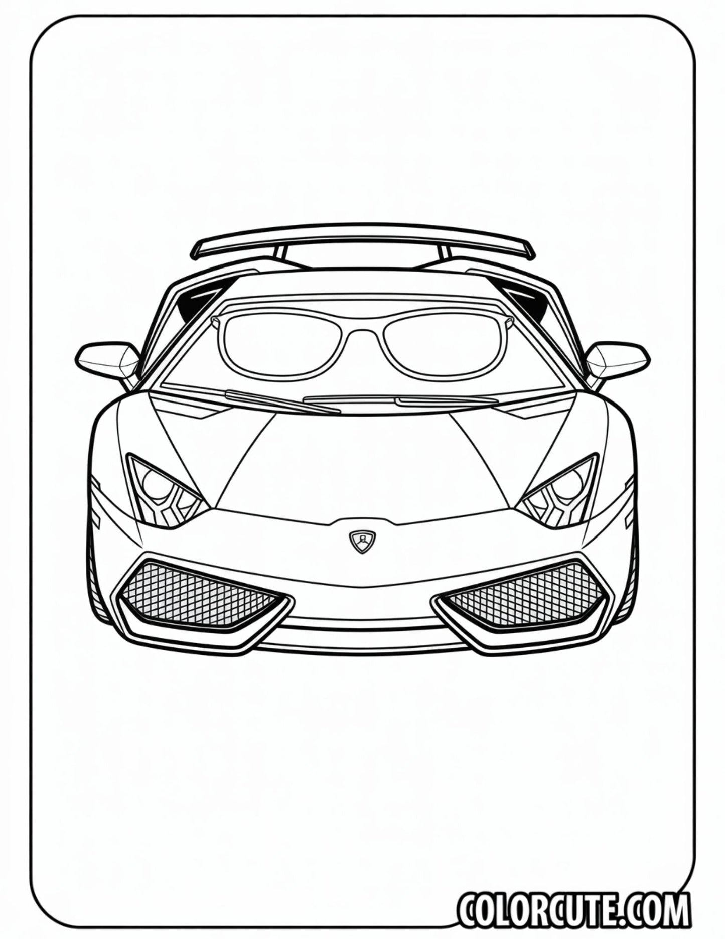 Easy Lamborghini Coloring Pages - Free PDF Printables