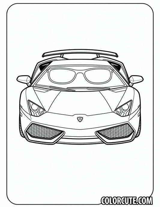 Easy Lamborghini Coloring Pages - Free PDF Printables