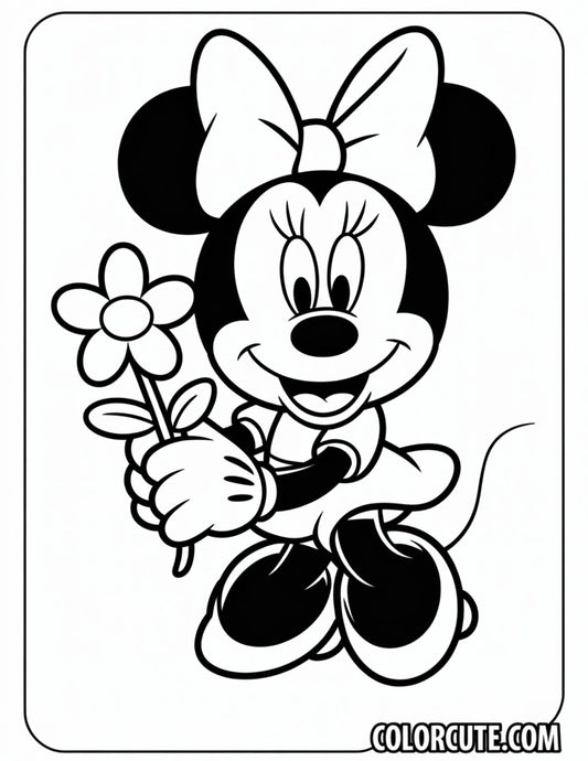 Minnie Bold and Easy Coloring Pages | Free PDF Printables
