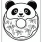 Panda Donut Coloring Pages Free Printable