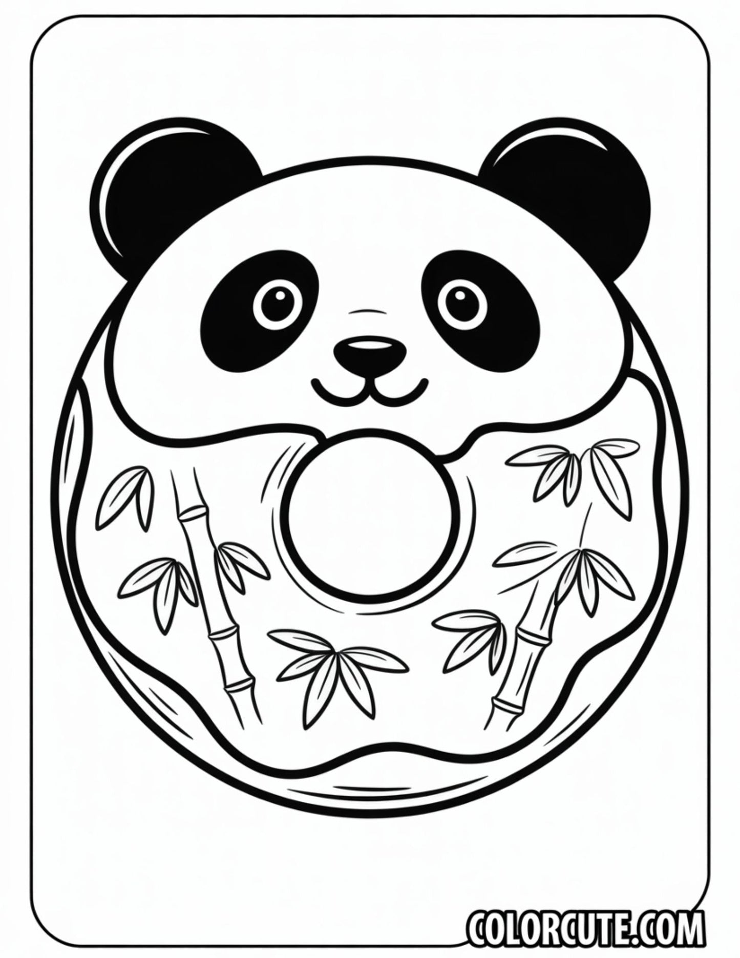 Panda Donut Coloring Pages Free Printable
