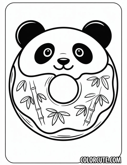Panda Donut Coloring Pages Free Printable