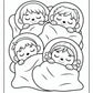 Sleeping Cozy Friends Coloring Pages | Free PDF Printables