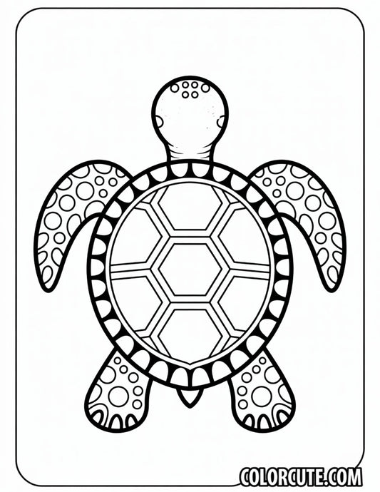 Turtle Bold and Easy Coloring Pages | Free PDF Printables