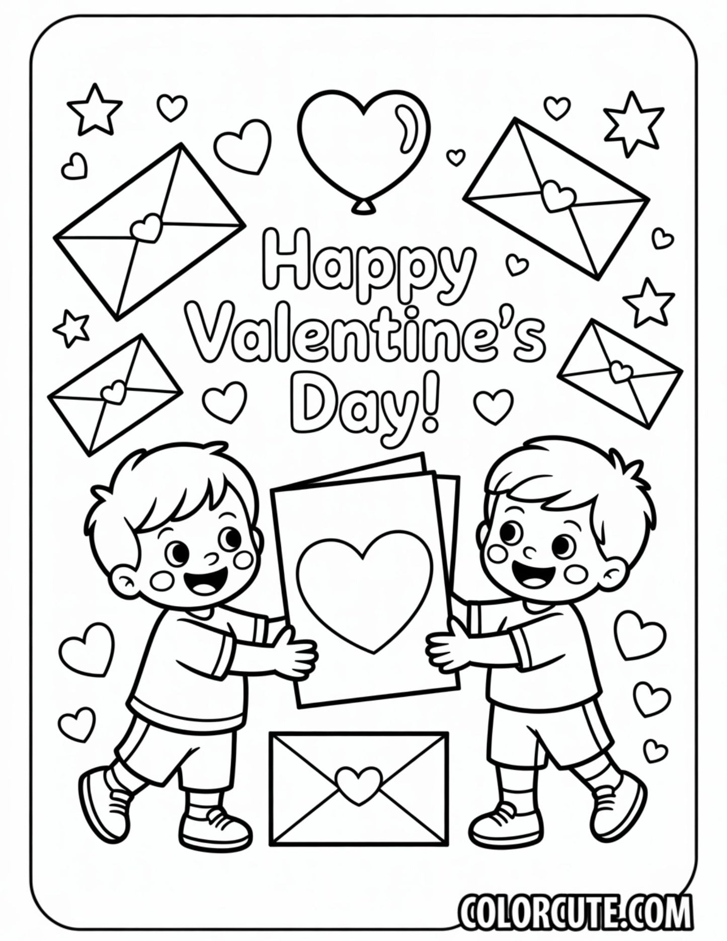 Valentine Preschool Coloring Pages | Free PDF Printables