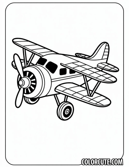 Vintage Airplane Coloring Pages | Free PDF Printables