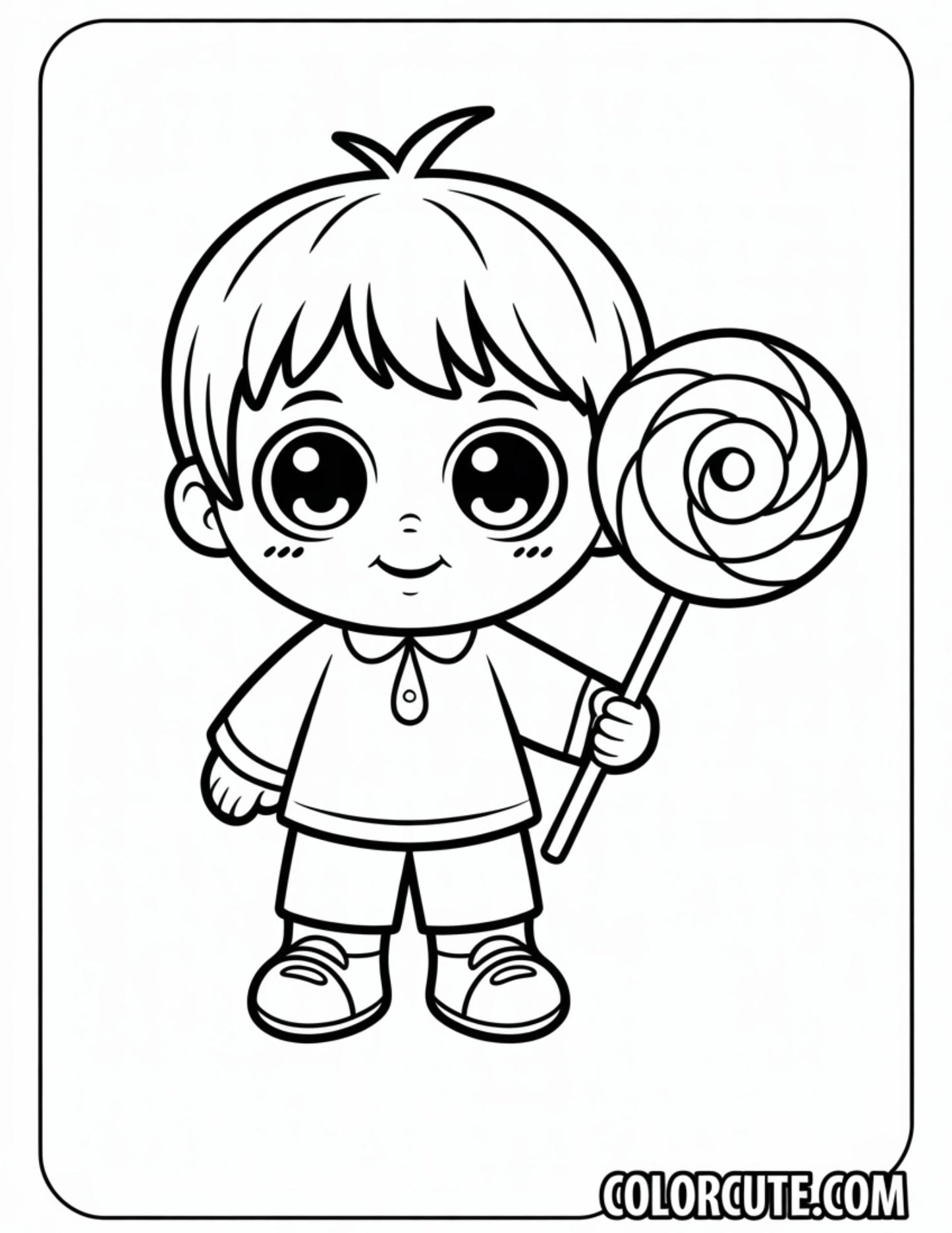 Wonderful Boy Kawaii Coloring Pages | Free PDF Printables